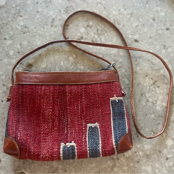 Gorgeous Kilim & Leather Crossbody - Picture 1 of 7